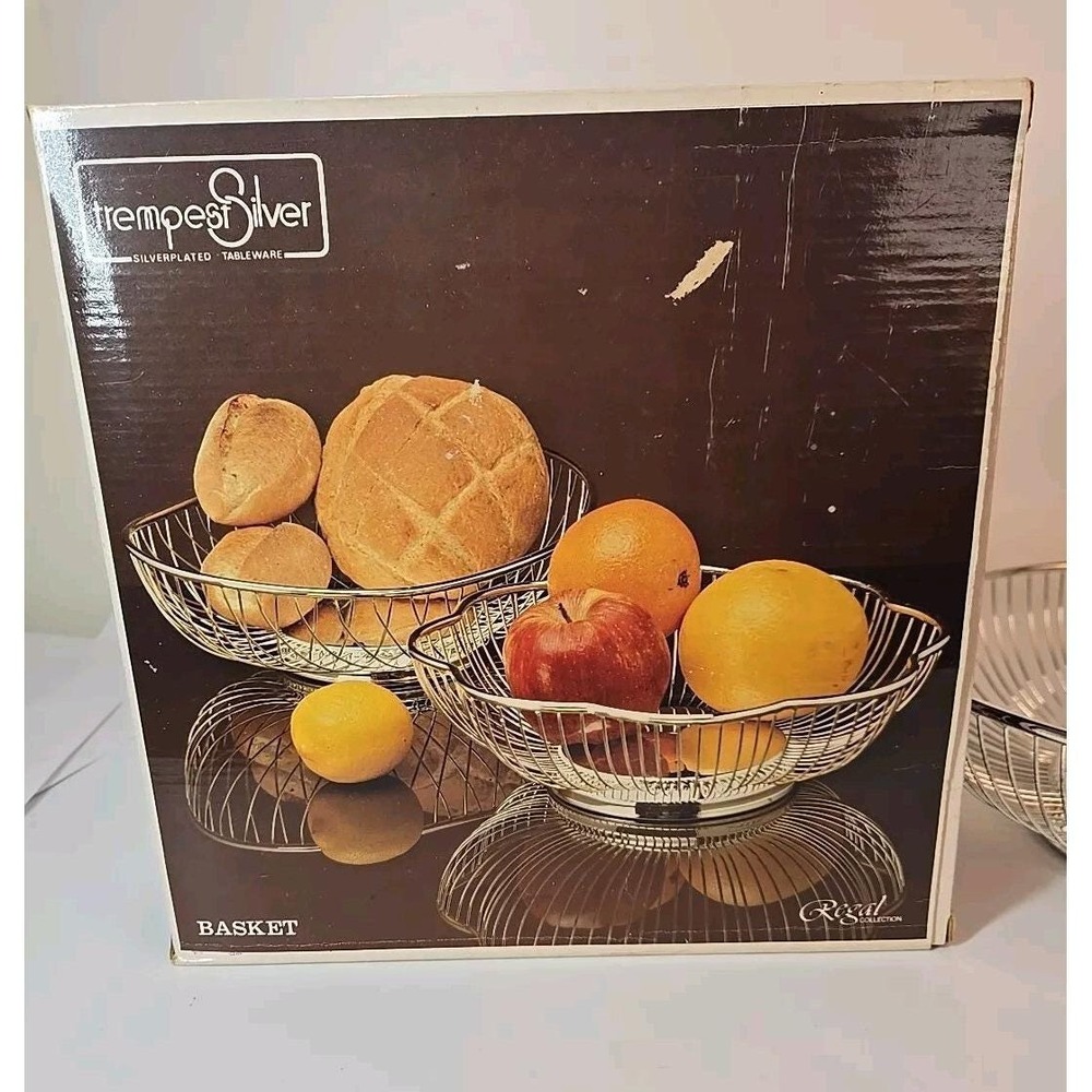 Tempest Silver Basket  Silver Plated Regal Collection - Vintage - 1 Piece